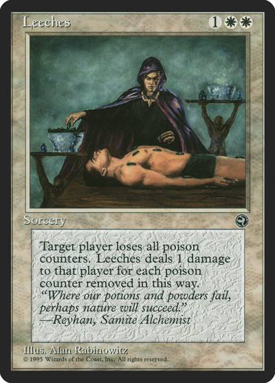 Leeches HML-9 Homelands Magic card