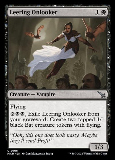 Leering Onlooker 91 Murders at Karlov Manor Magic card