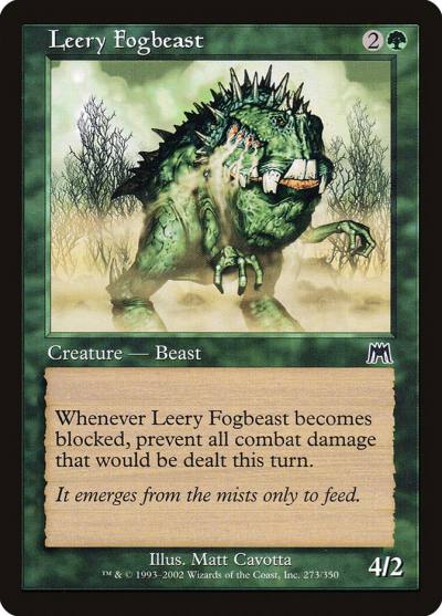 Leery Fogbeast ONS-273 Onslaught Magic card