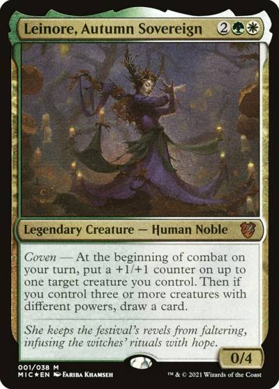 Leinore, Autumn Sovereign OMIC-1 Midnight Hunt Commander Display Commanders Magic card