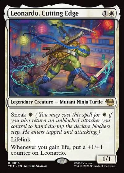 Leonardo, Cutting Edge TMT-15 Teenage Mutant Ninja Turtles Magic card
