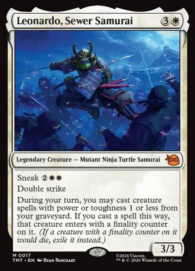 Leonardo, Sewer Samurai TMT-17 Teenage Mutant Ninja Turtles Magic card