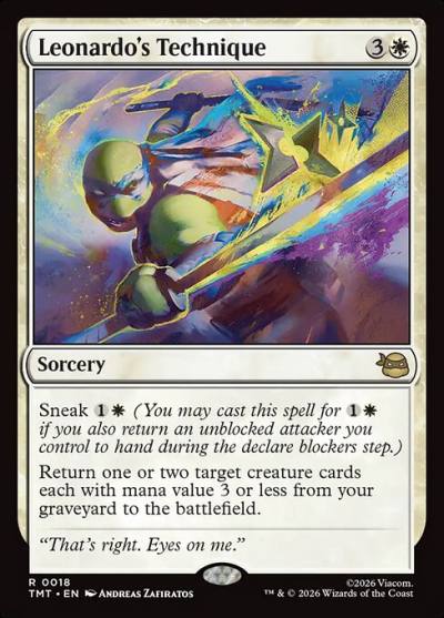 Leonardo's Technique TMT-18 Teenage Mutant Ninja Turtles Magic card