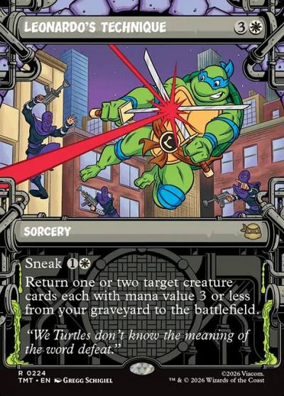 Leonardo's Technique TMT-224 Teenage Mutant Ninja Turtles Magic card