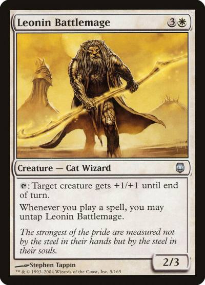 Leonin Battlemage 5 Darksteel Magic card