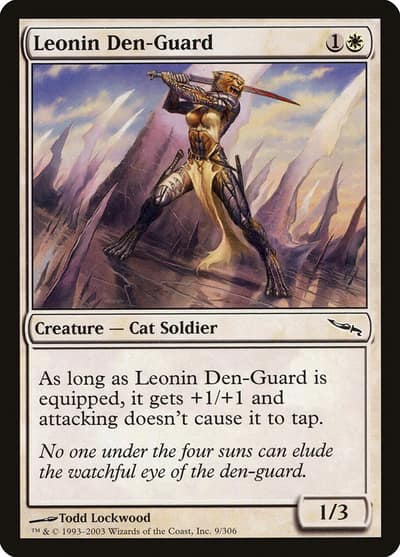 Leonin Den-Guard 9 Mirrodin Magic card