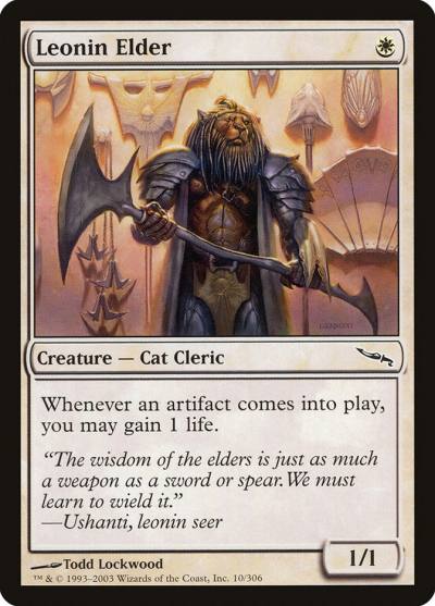Leonin Elder 10 Mirrodin Magic card