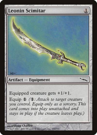 Leonin Scimitar MRD-193 Mirrodin Magic card