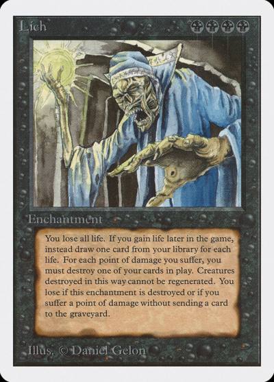Lich 2ED-114 Unlimited Edition Magic card