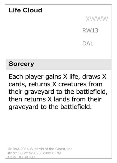 Life Cloud UNK-RW13 Unknown Event Magic card