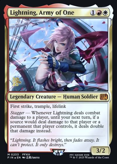 Lightning, Army of One PFIN-233S Final Fantasy Promos Magic card