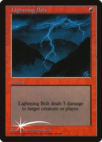 Lightning Bolt JGP-1 Judge Gift Cards 1998 Magic card