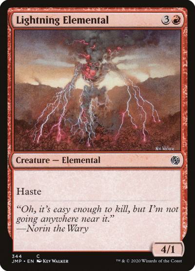 Lightning Elemental JMP-344 Jumpstart Magic card