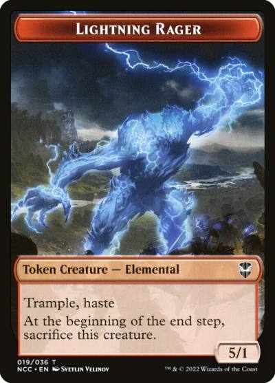 Lightning Rager TNCC-19 New Capenna Commander Tokens Magic card