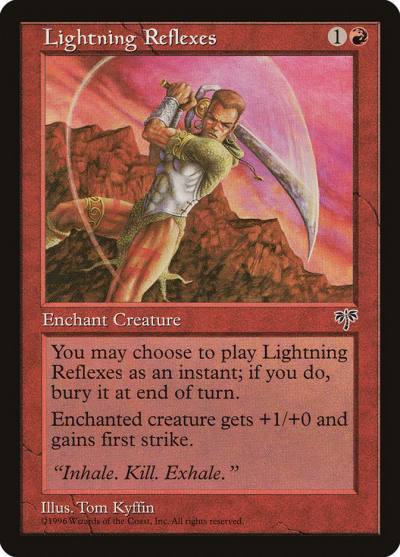 Lightning Reflexes MIR-186 Mirage Magic card