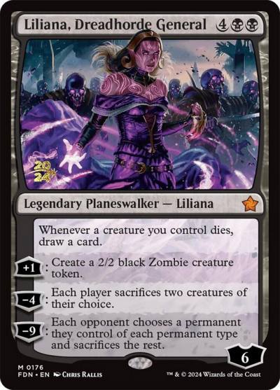 Liliana, Dreadhorde General PFDN-176S Foundations Promos Magic card