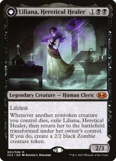 Liliana, Heretical Healer // Liliana, Defiant Necromancer CC2-1 Commander Collection: Black Magic card