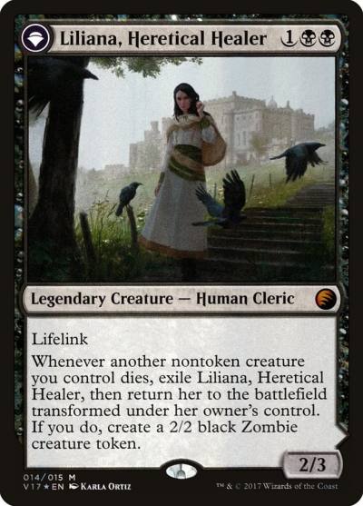 Liliana, Heretical Healer // Liliana, Defiant Necromancer V17-14 From the Vault: Transform Magic card