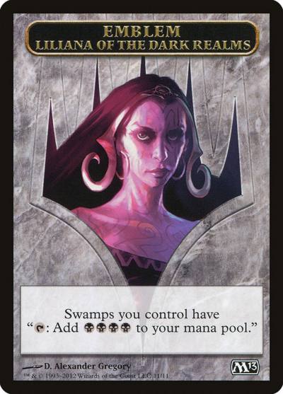 Liliana of the Dark Realms Emblem TM13-11 Magic 2013 Tokens Magic card