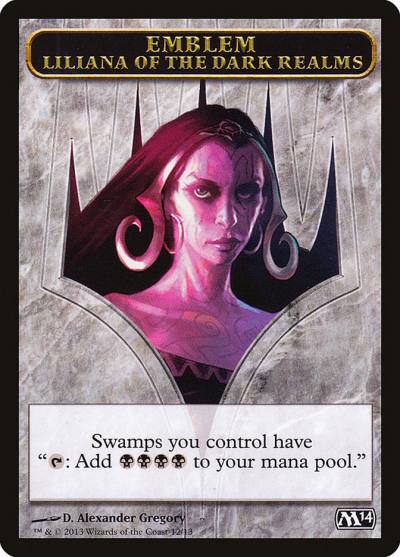 Liliana of the Dark Realms Emblem TM14-12 Magic 2014 Tokens Magic card