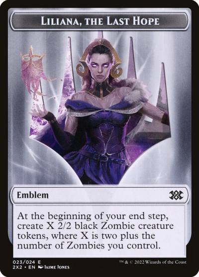 Liliana, the Last Hope Emblem T2X2-23 Double Masters 2022 Tokens Magic card