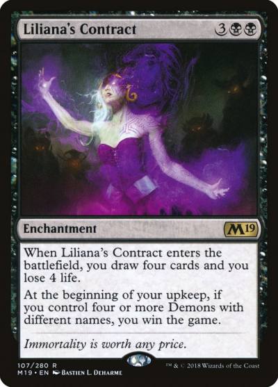 Liliana's Contract M19-107 Core Set 2019 Magic card