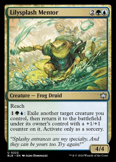 Lilysplash Mentor BLB-222 Bloomburrow Magic card