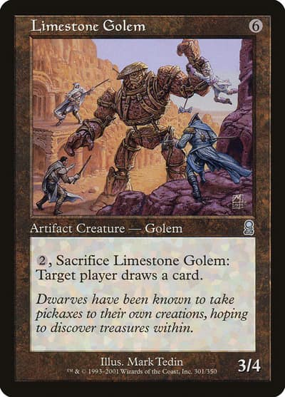 Limestone Golem 301 Odyssey Magic card