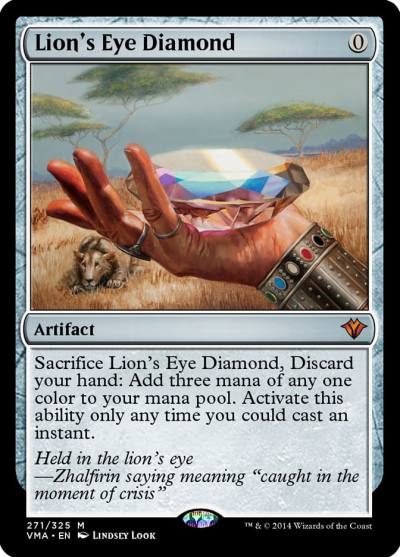 Lion's Eye Diamond VMA-271 Vintage Masters Magic card