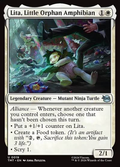 Lita, Little Orphan Amphibian TMT-19 Teenage Mutant Ninja Turtles Magic card