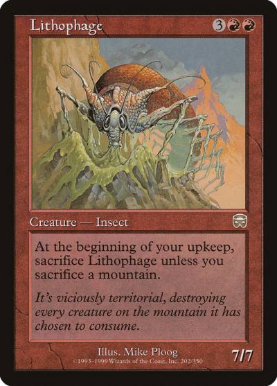 Lithophage MMQ-202 Mercadian Masques Magic card