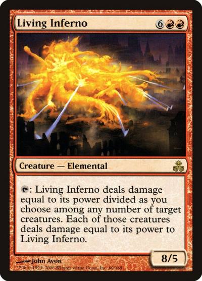 Living Inferno 69 Guildpact Magic card
