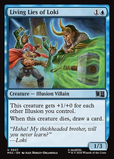Living Lies of Loki 627 Marvel Super Heroes Commander Magic card