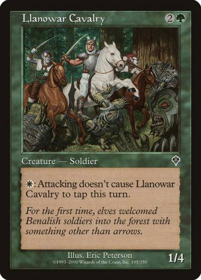Llanowar Cavalry 195 Invasion Magic card