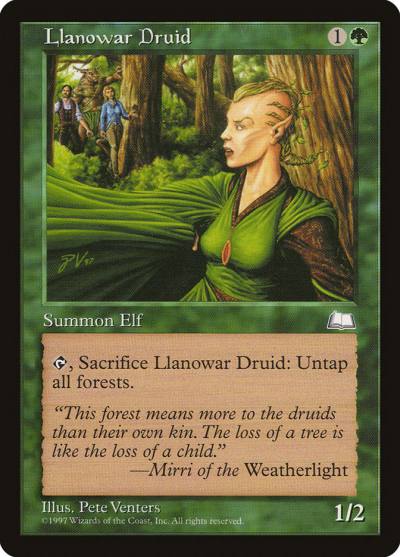 Llanowar Druid 133 Weatherlight Magic card