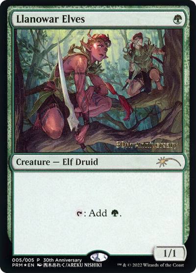 Llanowar Elves P30H-5 30th Anniversary History Promos Magic card