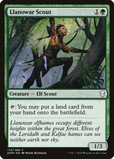 Llanowar Scout 170 Dominaria Magic card