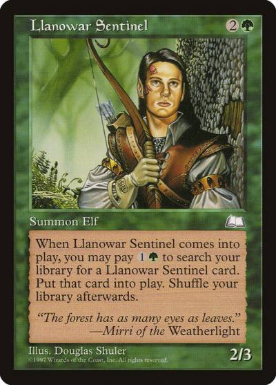 Llanowar Sentinel WTH-134 Weatherlight Magic card