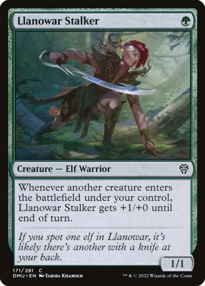 Llanowar Stalker 171 Dominaria United Magic card