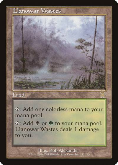 Llanowar Wastes APC-141 Apocalypse Magic card