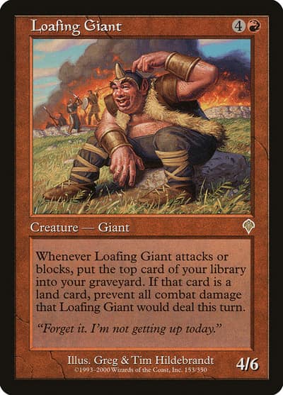 Loafing Giant 153 Invasion Magic card