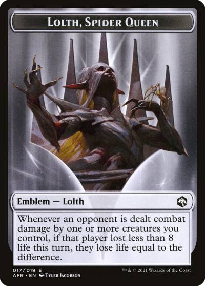 Lolth, Spider Queen Emblem TAFR-17 Adventures in the Forgotten Realms Tokens Magic card