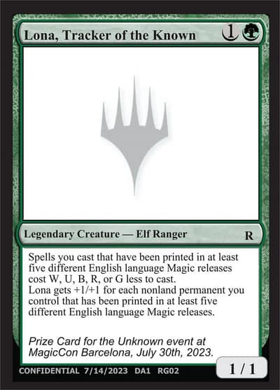 Lona, Tracker of the Known RG02c Unknown Event Magic card