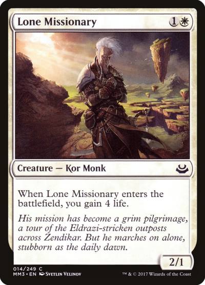 Lone Missionary MM3-14 Modern Masters 2017 Magic card