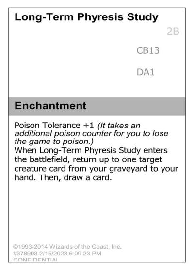 Long-Term Phyresis Study UNK-CB13 Unknown Event Magic card