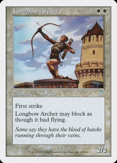 Longbow Archer 7ED-26 Seventh Edition Magic card