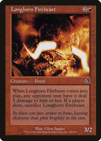 Longhorn Firebeast 103 Torment Magic card