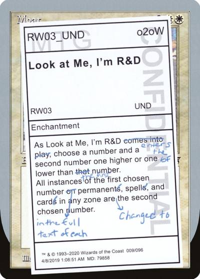 Look at Me, I'm R&D UND-9 Unsanctioned Magic card