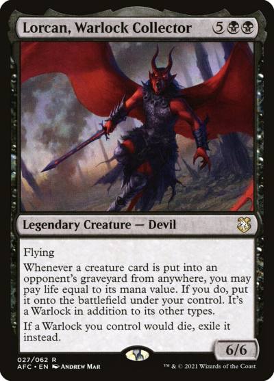Lorcan, Warlock Collector AFC-27 Forgotten Realms Commander Magic card