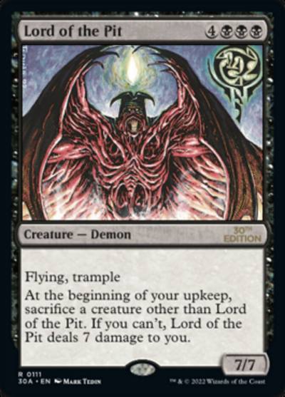 Lord of the Pit 30A-111 30th Anniversary Edition Magic card